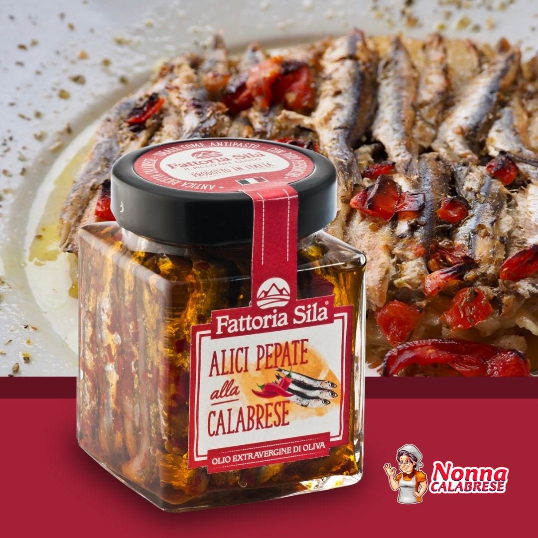 Alici Pepate Alla Calabrese con Puro Peperoncino Nostrano