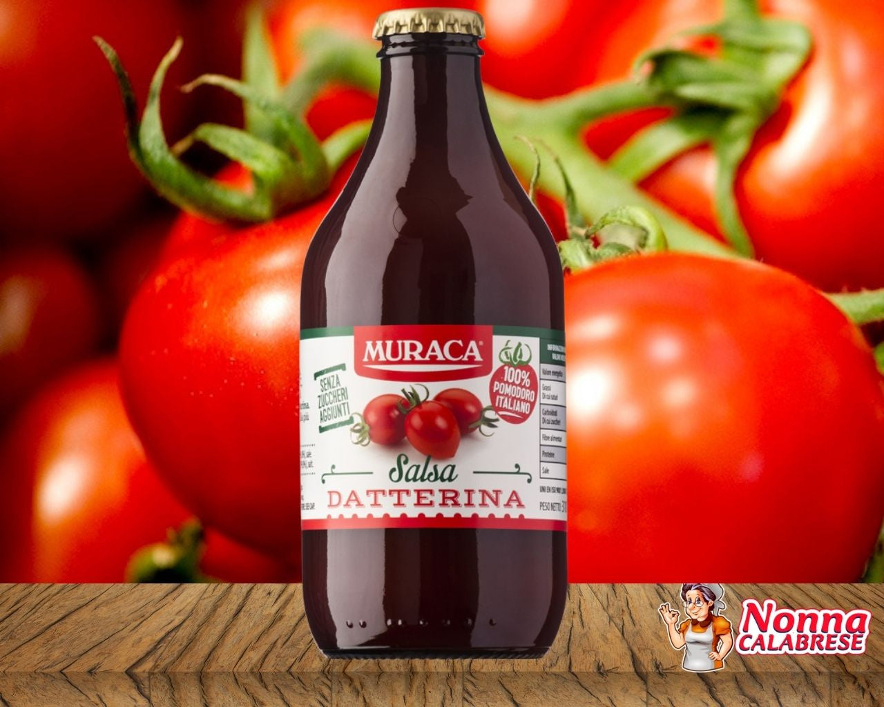 Salsa Di Pregiato Pomodoro Datterino Italiano Raccolto a Mano  330ml - Nonna Calabrese.it