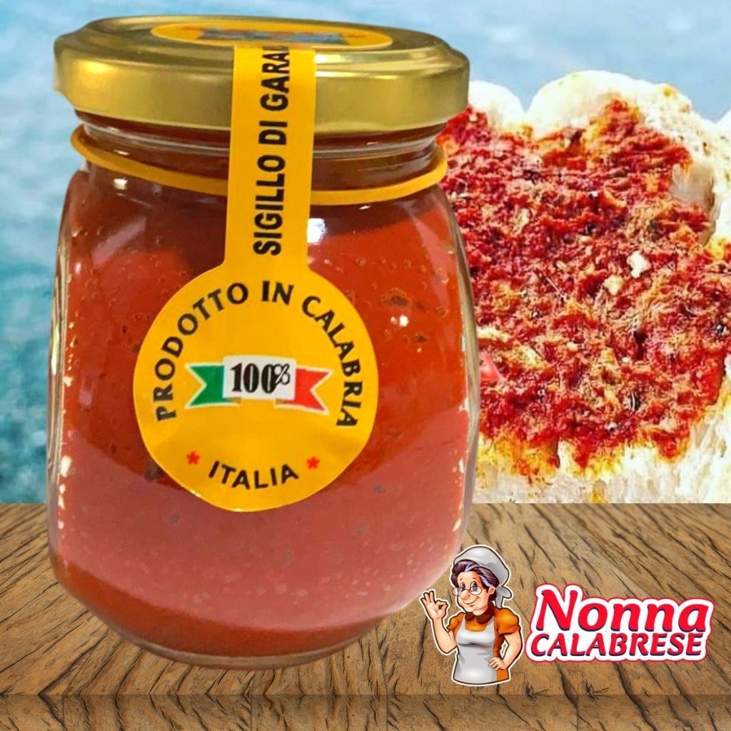 Sardella Calabrese Crucolese con Cipolla Artigianale Originale 200 g - Nonna Calabrese.it