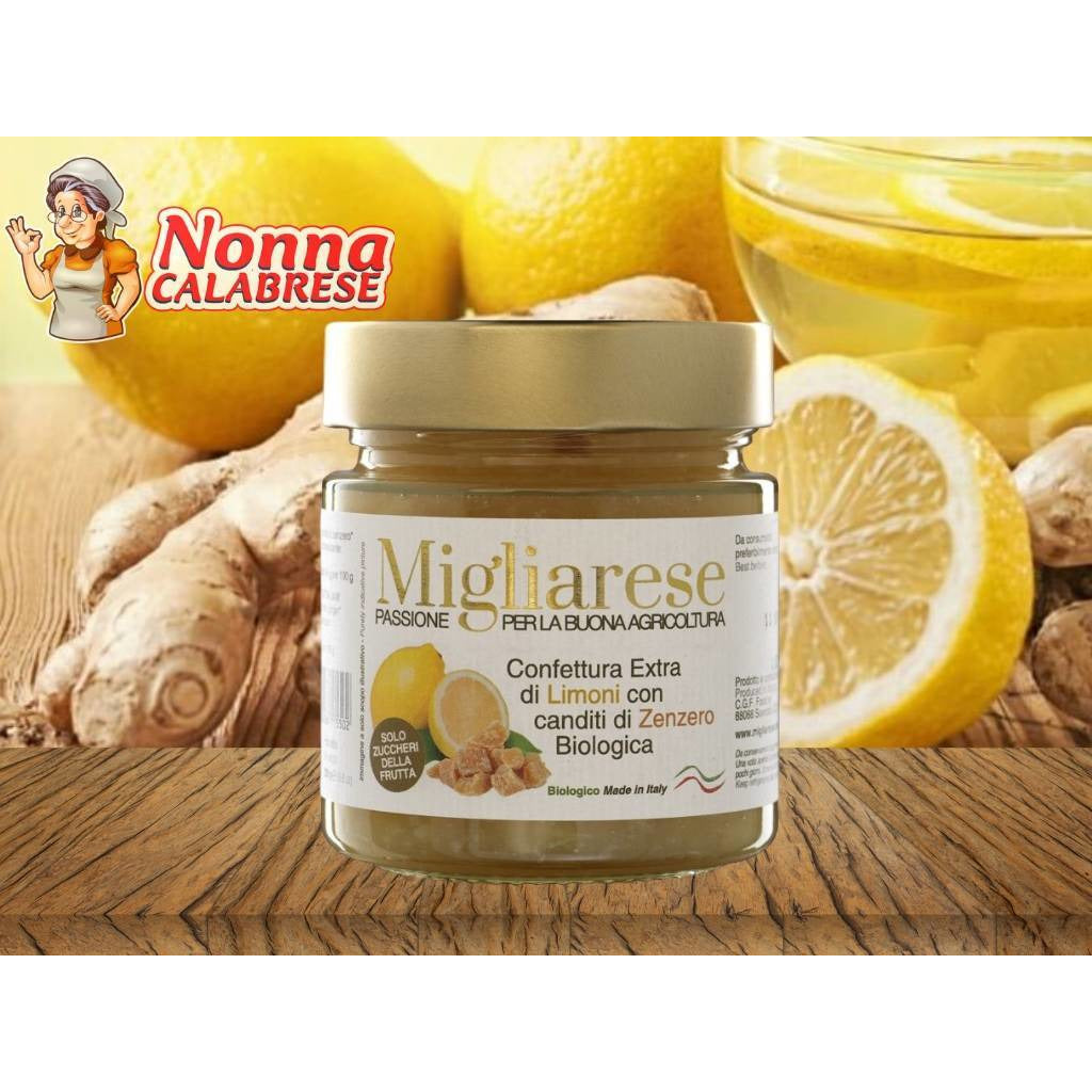 Confettura Biologica di Limoni con Canditi e Zenzero 280g - Nonna Calabrese.it