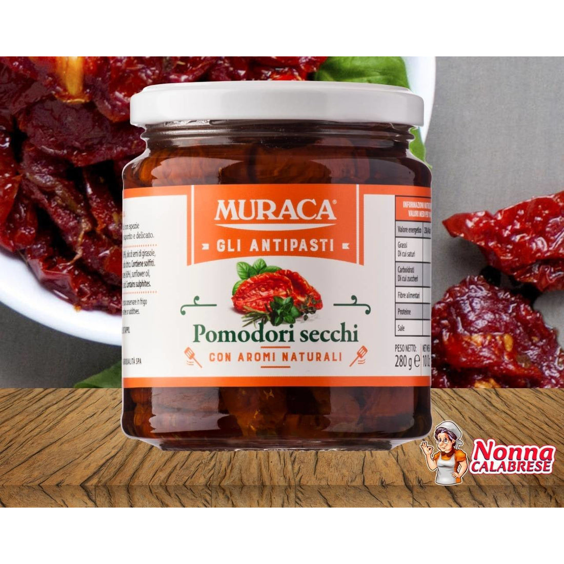 Pomodori Secchi essiccati al sole della Calabria conditi spezie e aromi naturali 280 g - Nonna Calabrese.it