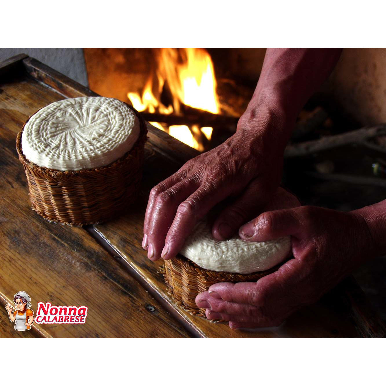 Ricotta Affumicata Casearia Crotonese Chiellino Cotta con Forno a Legna  200/250 gr - Nonna Calabrese.it