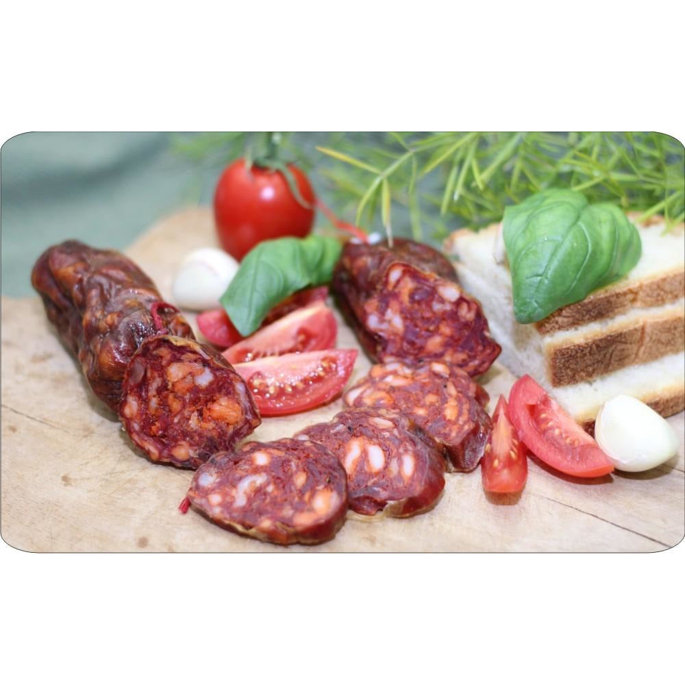 Soppressata Rossa Piccante e dolce Artigianale di Papanice (kr) 280/300gr. - Nonna Calabrese.it