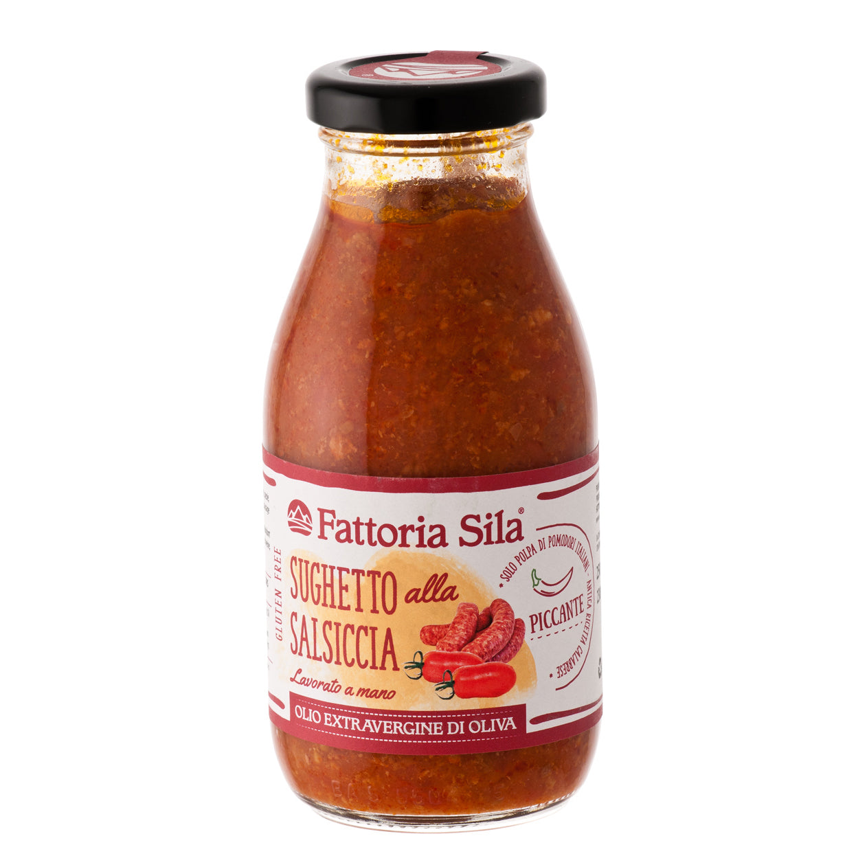 Sugo Piccante alla Salsiccia Calabrese Con ingredienti Nostrani 314ml - Nonna Calabrese.it