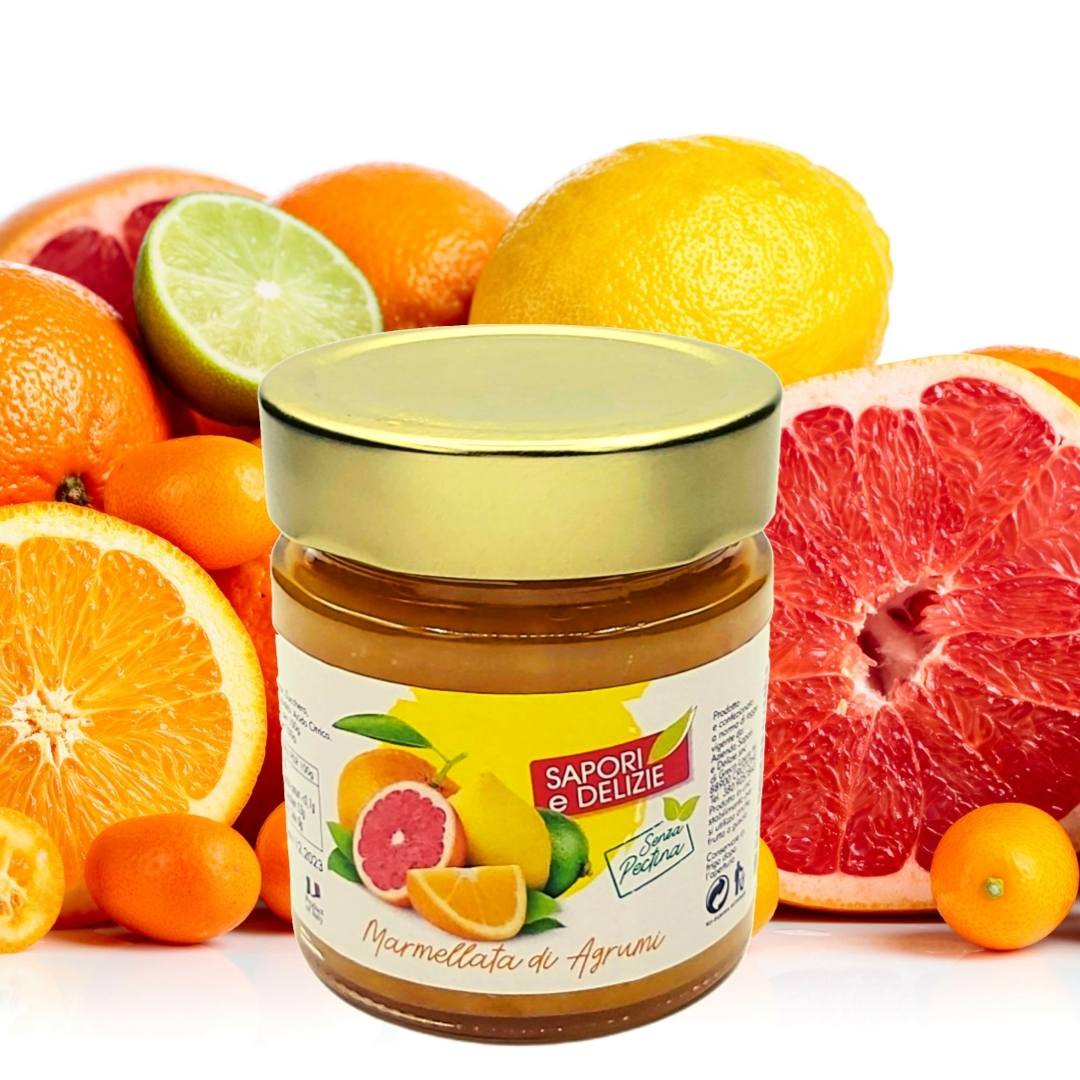 Marmellata di Agrumi con Arance e Limoni naturale senza